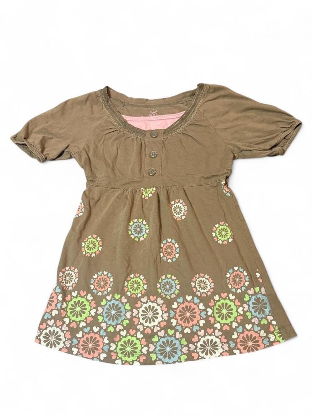 Y2K Floral Babydoll Tunic Top